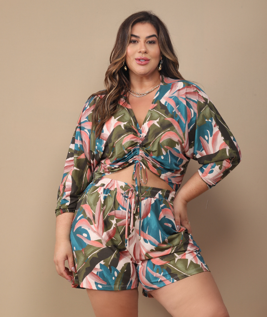 imagem de Blusa Elisa - Jardim Tropical